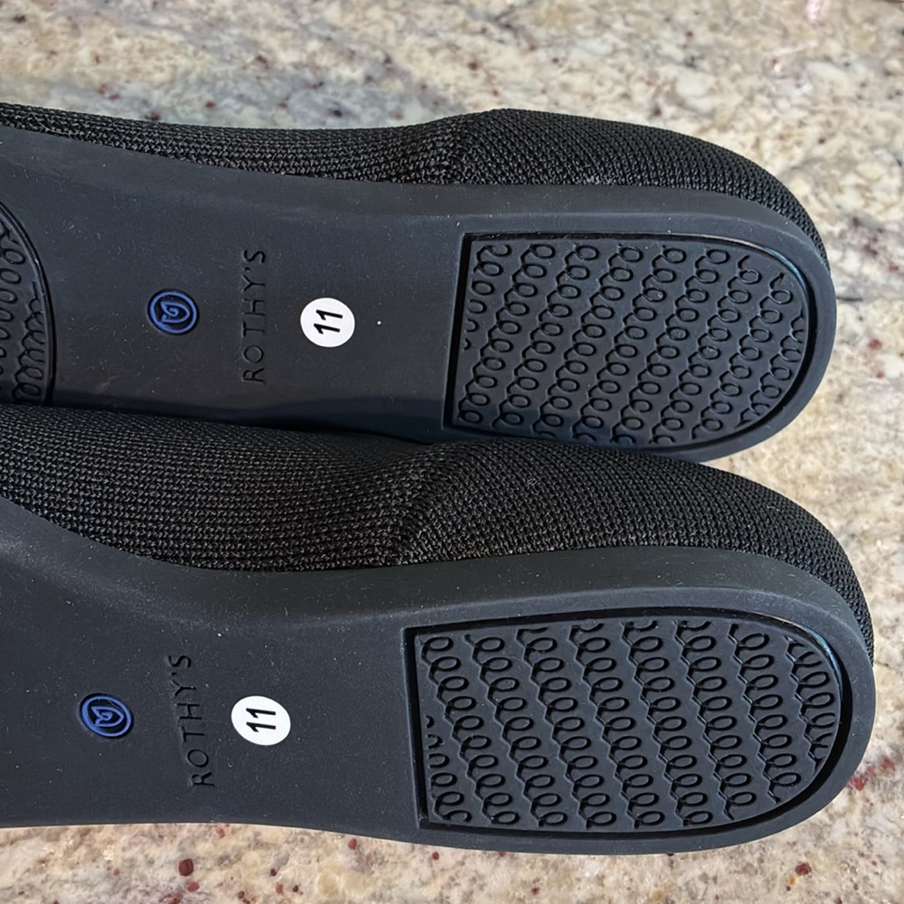 Rothy's Black Flats with Blue Accents. New without tags - Picture 15 of 16